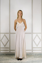 NYX MAXI CAMI SILK SLIP DRESS ROSY LATTE