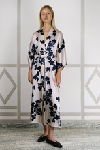 CELESTE MORNING GLOW SILK KAFTAN DRESS