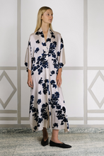 CELESTE MORNING GLOW SILK KAFTAN DRESS