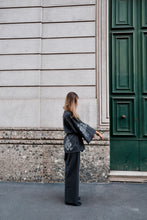 NICOLE WOOL FLANNEL TROUSERS SMOKE