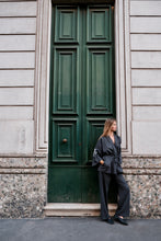 BELLA WOOL FLANNEL BLOCK PRINT KIMONO SMOKE PRE-ORDER
