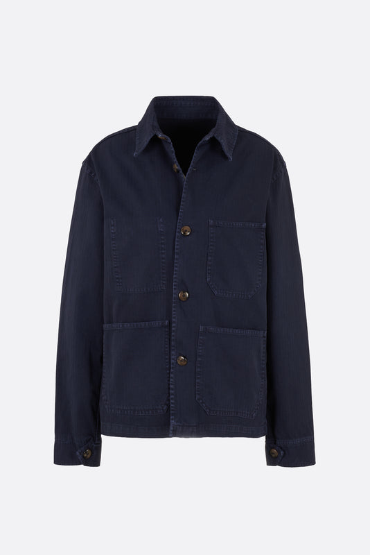 DENIM SHIRT JACKET NAVY