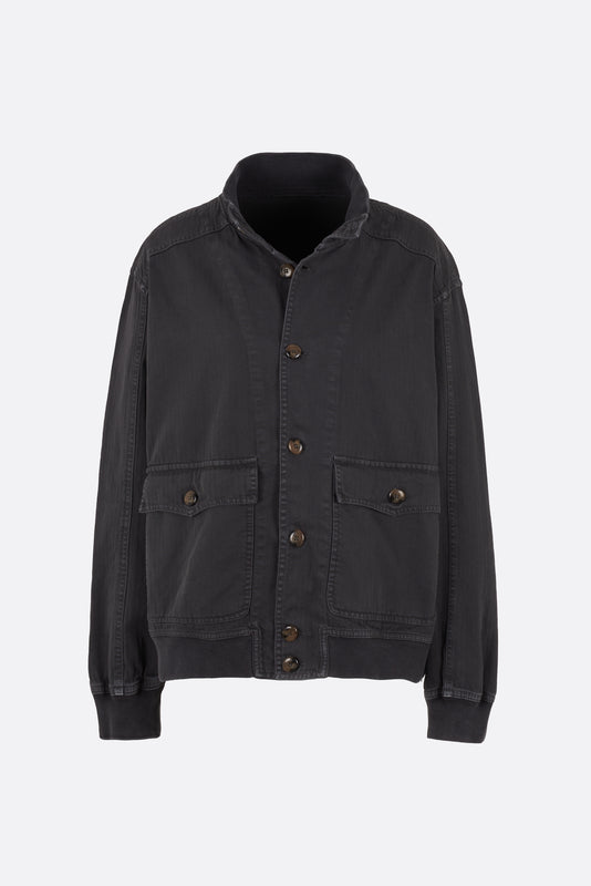 DENIM BOMBER GREY