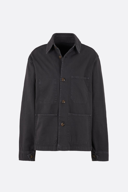 DENIM SHIRT JACKET GREY