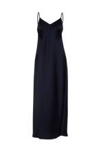 NYX MAXI CAMI SILK SLIP DRESS MIDNIGHT BLUE