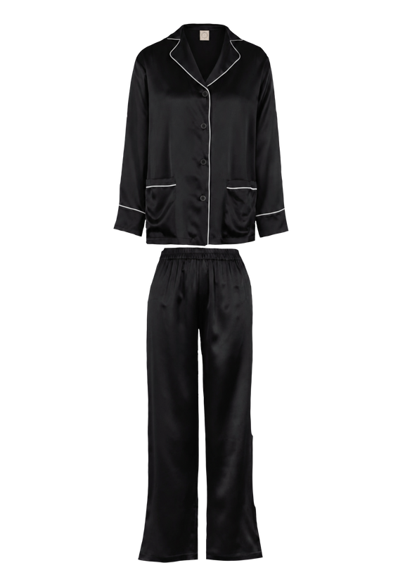 EVA SILK PYJAMA SET BLACK INK PRE-ORDER