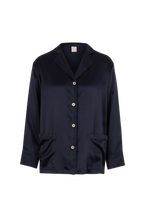 EVA SILK PYJAMA SET MIDNIGHT BLUE
