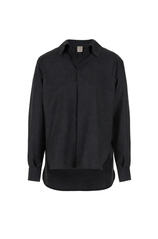 EMMA WOOL FLANNEL SHIRT SMOKE PRE-ORDER
