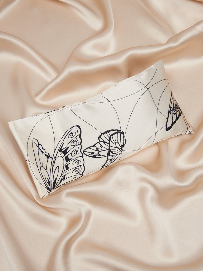 DANCING BUTTERFLY SILK EYE PILLOW