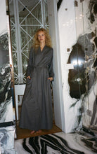 LUNA MAXI WOOL FLANNEL ROBE SLATE