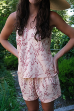 LIZ FLOWER MEADOW SHORTS - CHERRY