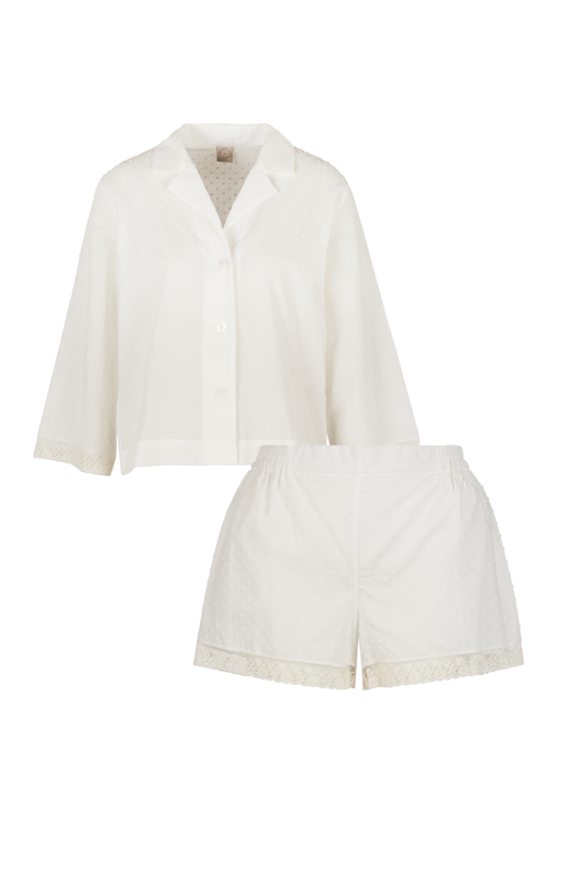 ISLA COTTON PLUMETIL SHORT PYJAMA SET