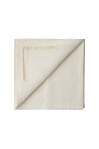 SET OF TWO ‘BACCHETTA’ TRIM LINEN NAPKINS