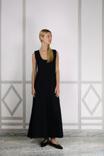 MIRA CASHMERE MAXI SLIP DRESS BLACK INK
