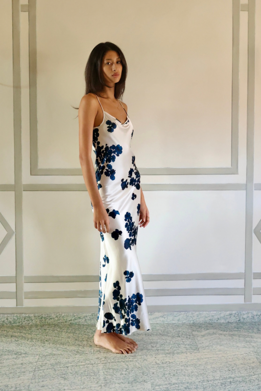 MAYA MORNING GLOW SILK SLIP DRESS