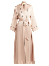 JADE SILK MAXI ROBE ROSY LATTE