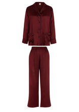 EVA SILK PYJAMA SET CABERNET