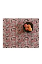SET OF TWO PRINTED LINEN PLACEMATS