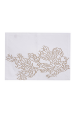 SET OF TWO BLOCK PRINTED LINEN PLACEMATS & NAPKINS