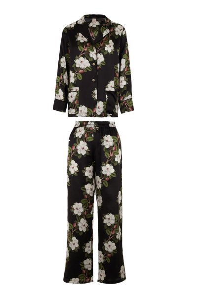 EVA SILK PYJAMA SET NOCTURNAL MAGNOLIA