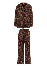 PHOEBE LEO SILK PYJAMA SET BROWN