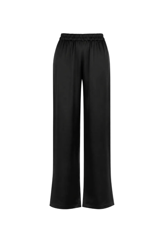 NICOLE SILK TROUSERS BLACK INK PRE-ORDER