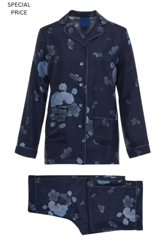 ETHEL LULLABY SILK PYJAMA SET BLUE