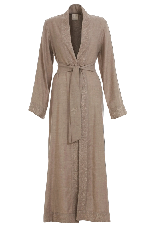 JADE CASHMERE MAXI ROBE CORD