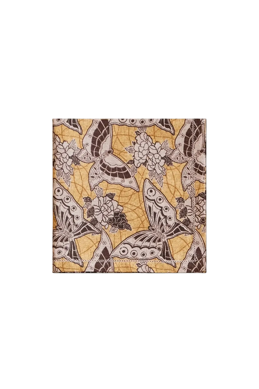 SET OF TWO PRINTED LINEN NAPKINS
