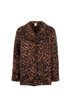 PHOEBE LEO SILK PYJAMA SET BROWN