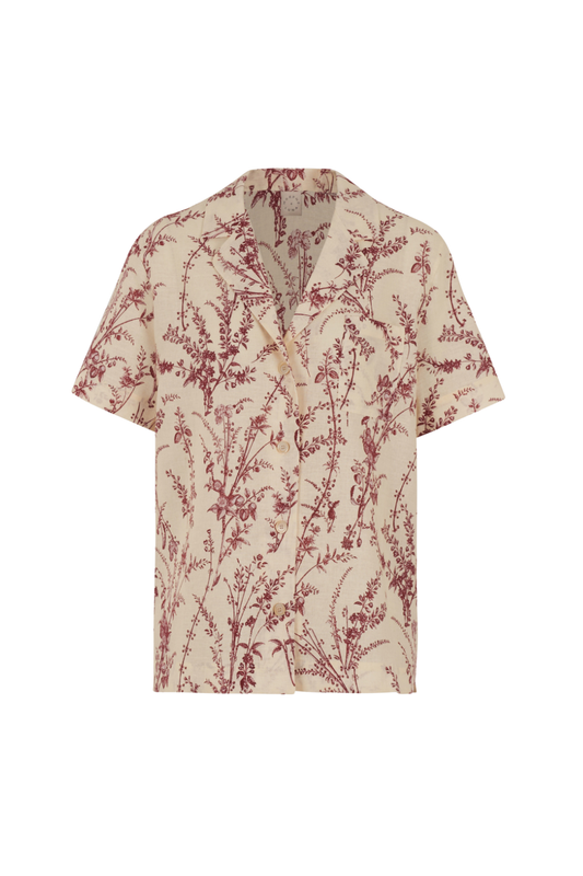ANDRE FLOWER MEADOW SHIRT - CHERRY
