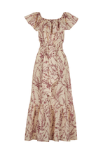 DAPHNE FLOWER MEADOW CHERRY LONG DRESS
