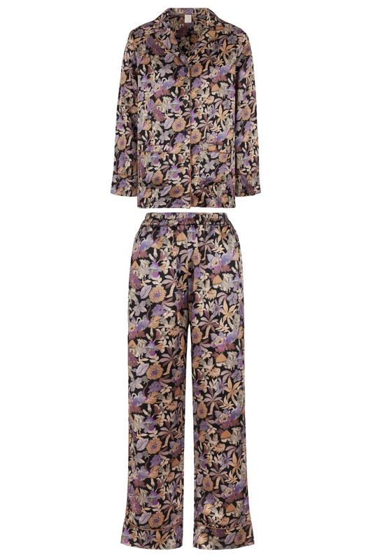 PHOEBE BIRDS OF PARADISE SILK PJ SET
