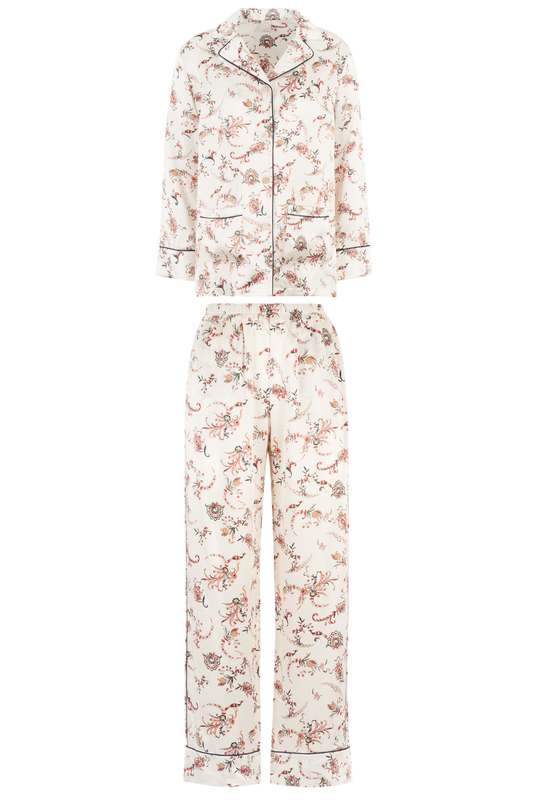 PHOEBE ORIENTAL PAISLEY SILK PJ SET