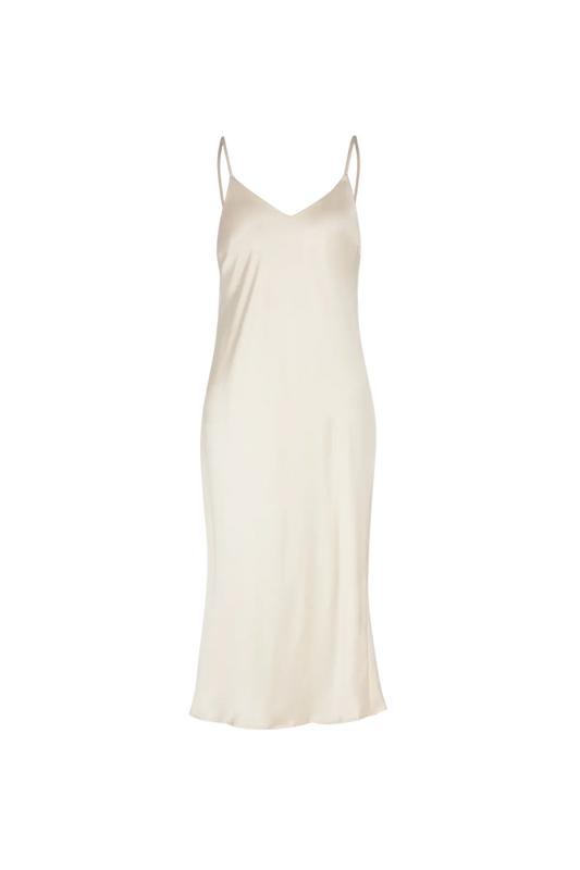DORA SIGNATURE SILK MIDI SLIP DRESS