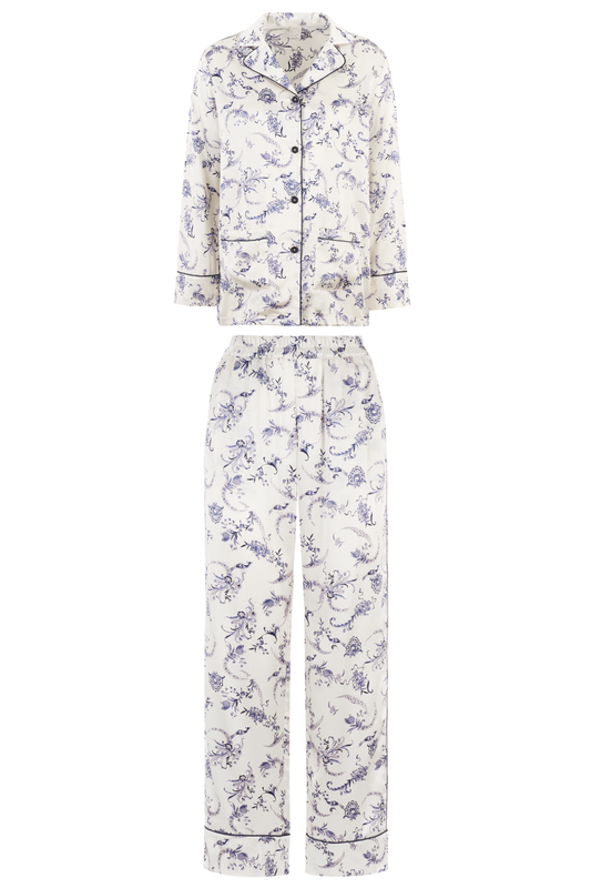 PHOEBE ORIENTAL PAISLEY SILK PJ SET