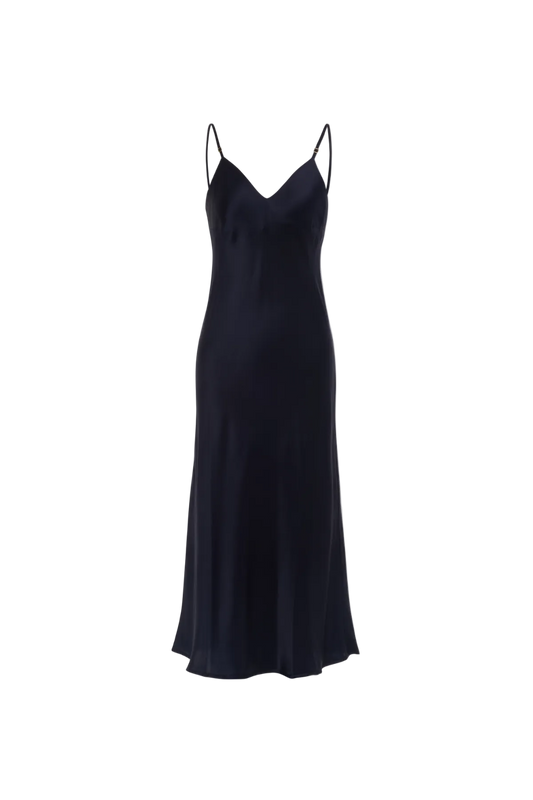 DORA SIGNATURE SILK MIDI SLIP DRESS
