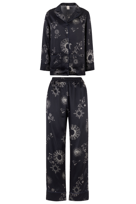 PHOEBE VOYAGE MIDNIGHT SILK PJ SET