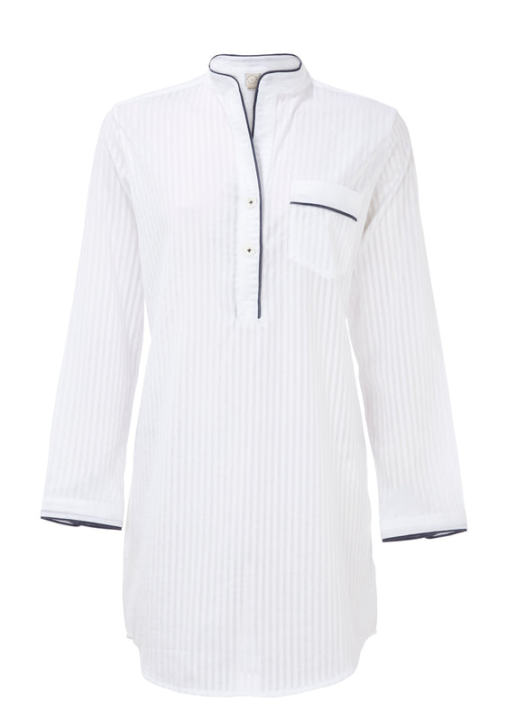TESS COTTON SHORT SLEEP SHIRT SNOW PRE-ORDER