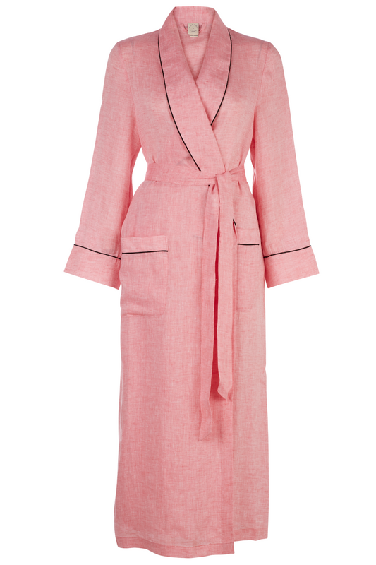 BIANCA LINEN LONG ROBE - Archive