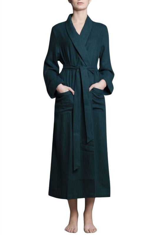 BIANCA LINEN LONG ROBE -  Archive