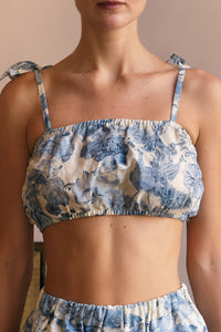 COTTON-LINEN BANDEAU TOP - Sample