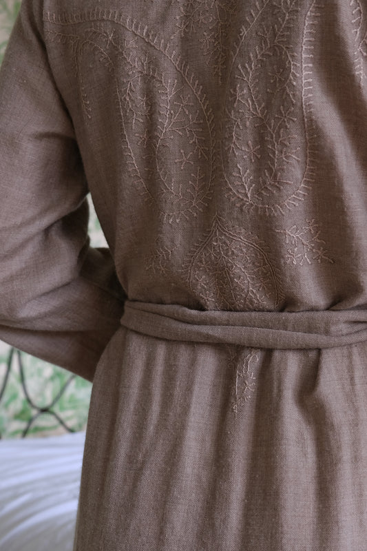 JADE CASHMERE MAXI ROBE CORD