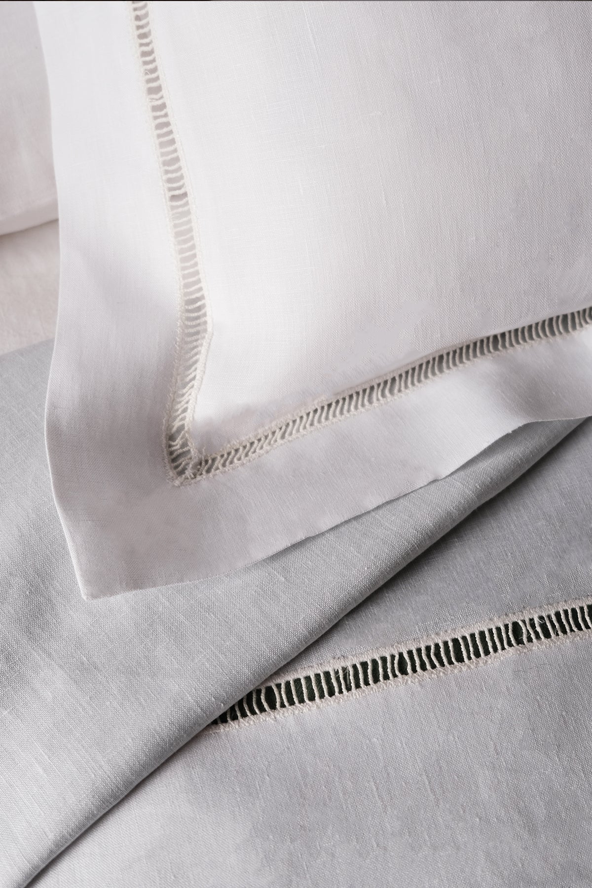 classic white linen pillowcase