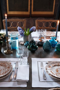 classic white linen placemats