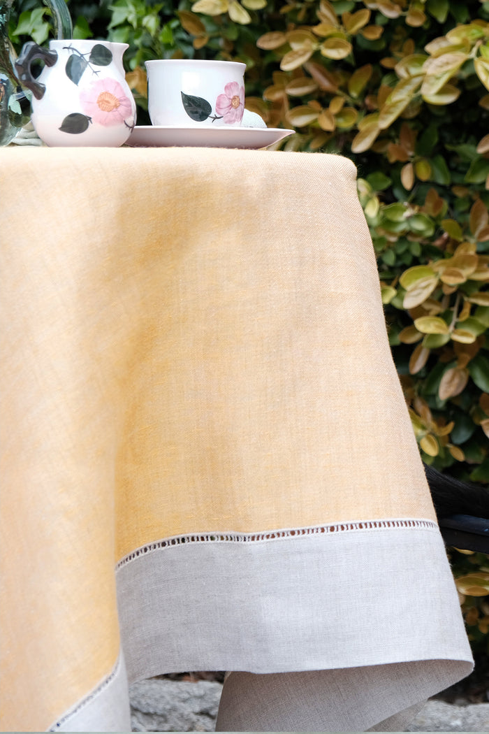 JACQUARD LINEN TABLECLOTH